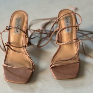 Pale pink/nude strap heels, size 6.5